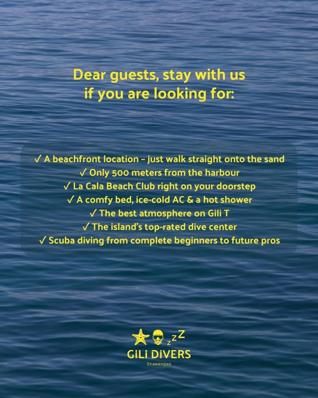 Gili Divers Hotel Gili Trawangan Bagian luar foto
